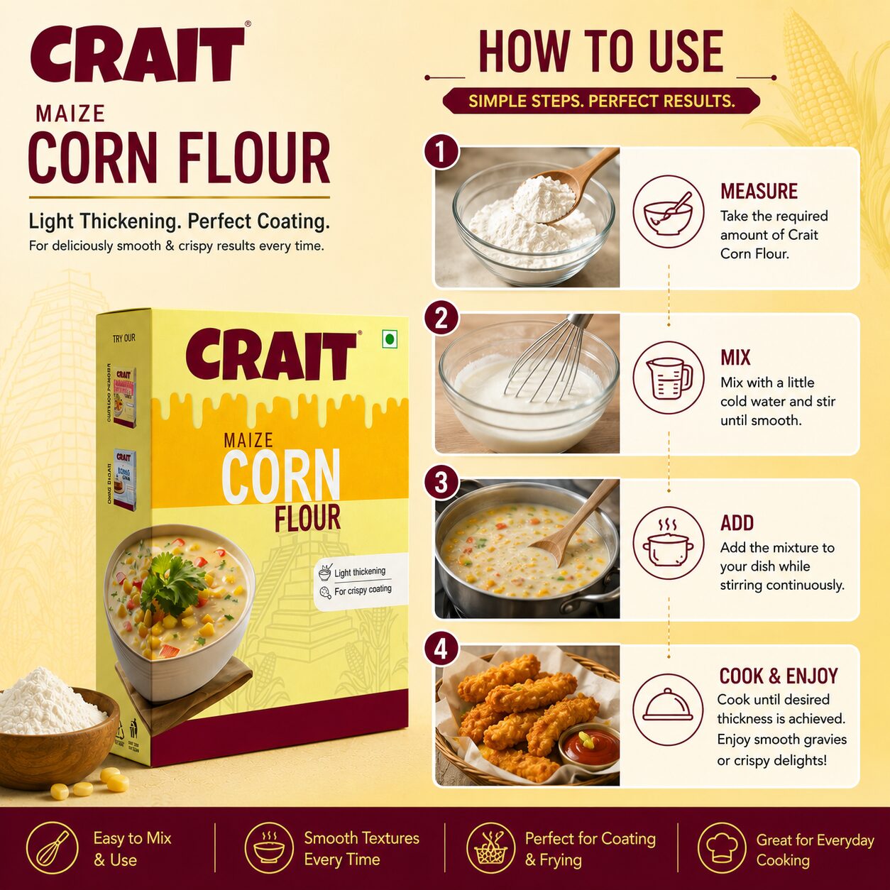 Crait Corn Flour | Premium Quality Thickening & Cooking Ingredient for Soups, Sauces & Snacks - Image 4