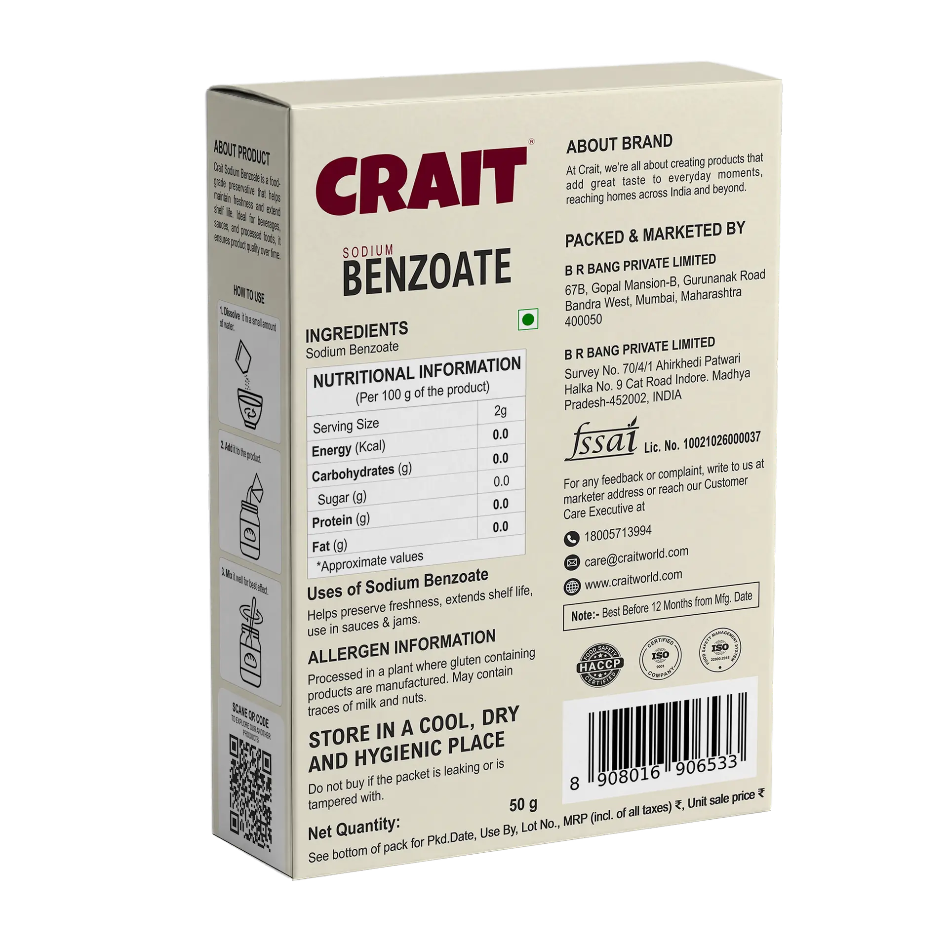 Sodium Benzoate back