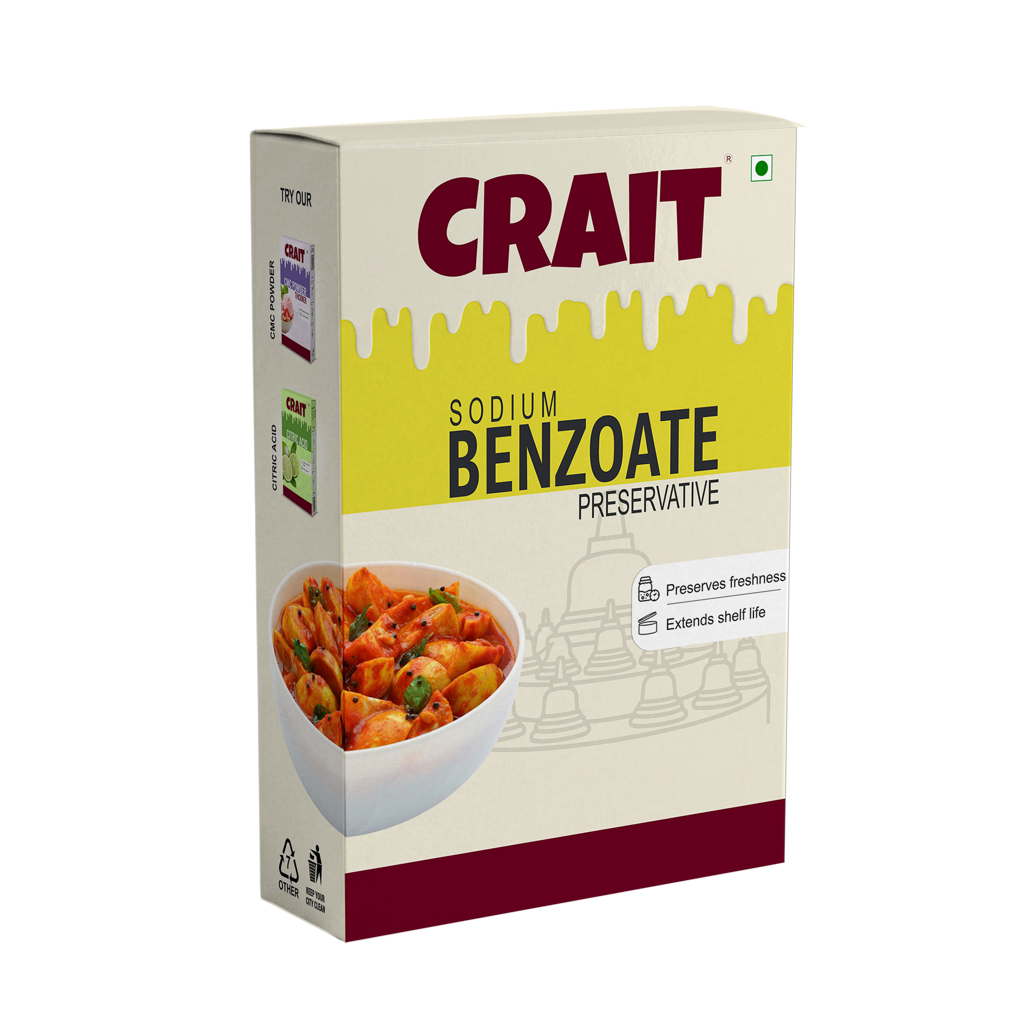Crait Sodium Benzoate Food Grade Preservative for Food and Beverage Applications