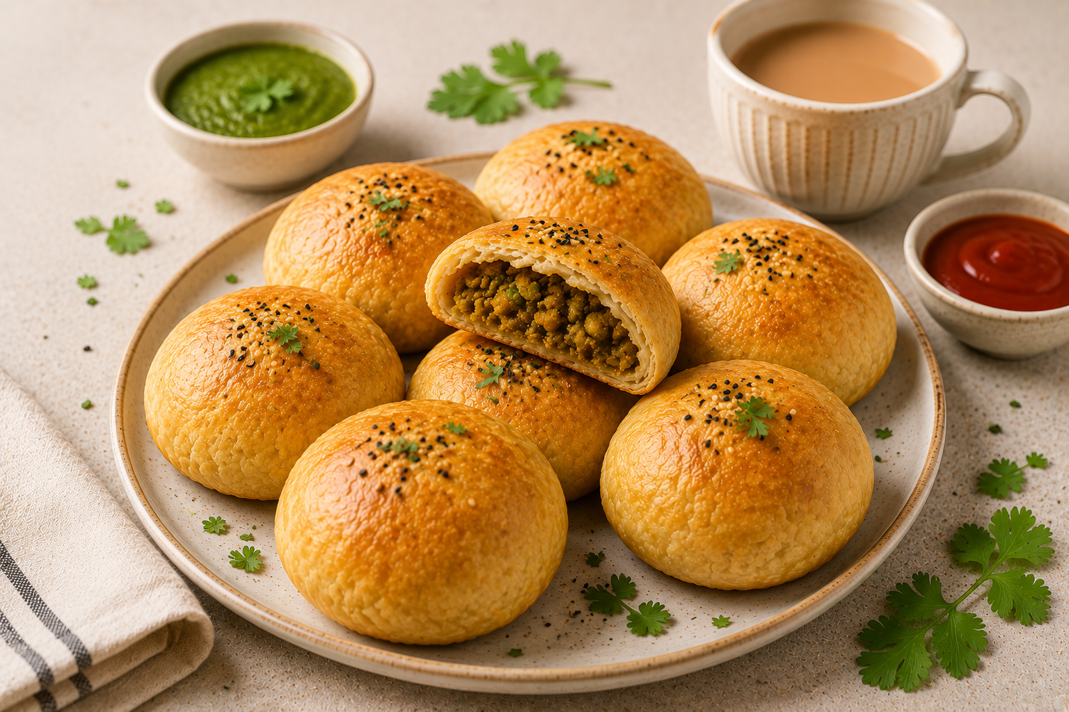 Eggless Baked Kachori