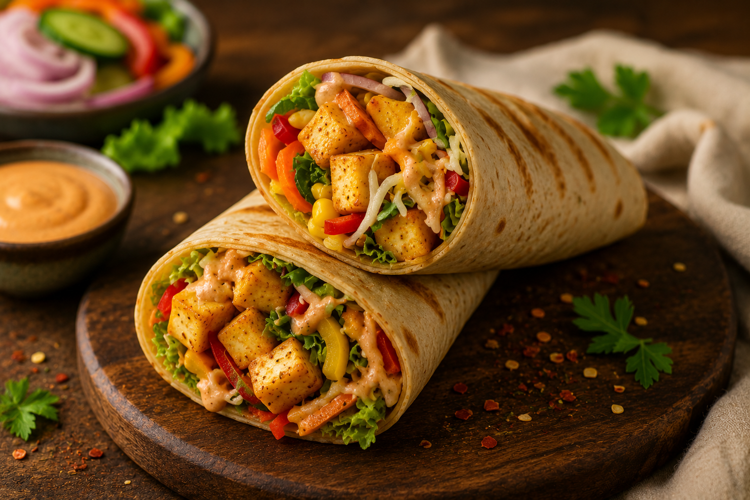 Peri Peri Veg Wraps