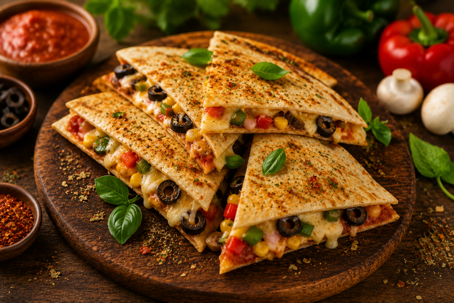 Italian-Style Veg Quesadillas
