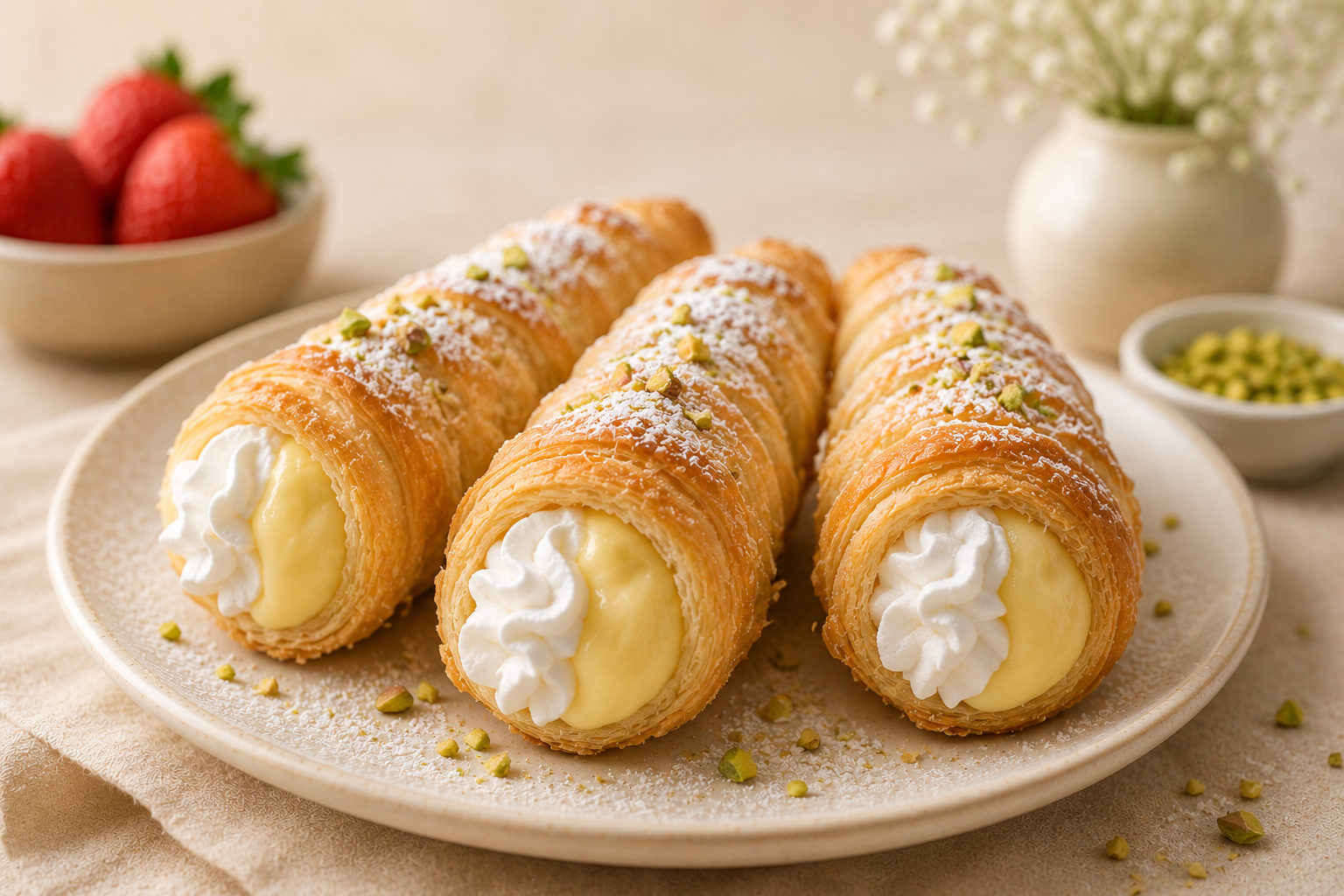 Custard-Filled Cream Rolls