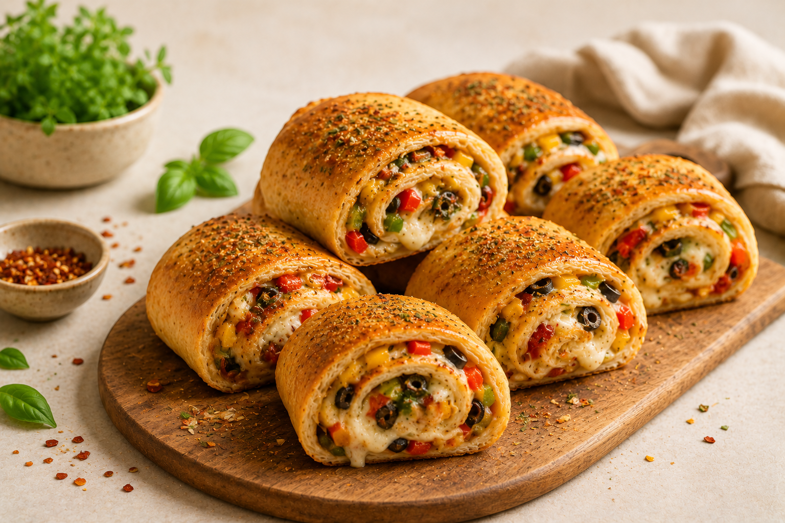 Vegetable Stromboli Rolls
